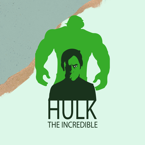 illustration de l'incroyable hulk des années 70